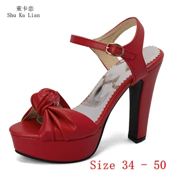 Femei Sandale Cu Toc Înalt Pantofi De Vara Pentru Femeie Tocuri Platforma Pompe De Sandale Gladiator Petrecere Pantofii De Mireasa Plus Dimensiune 34 - 50