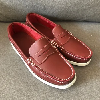 2023 Om Popular Mocasini Pantofi Bej Roșu Bărbați Tineri Pantofi Casual Confortabil De Conducere Mocasini Barbati Din Piele Pantofi De Mers Pe Jos Om