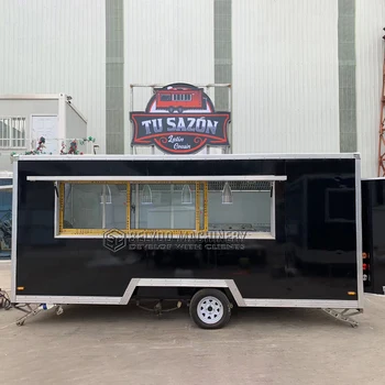 Mobile Ieftine Alimente Camion De Vânzare Pentru Hot-Dog Cafea Trailer Mobilă De Bucătărie Remorci Alimentare Grătar Concesiune Trailer