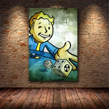Fallout 3 4 Joc Poster de Perete de Arta Canvas Postere și de Imprimare Canvas Decorative de Imagine pentru Dormitor Desen de Bază Autocolant Perete Cuadros