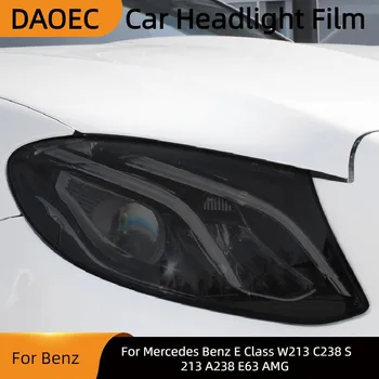 Pentru Mercedes Benz E-Class W213 C238 S213 A238 E63 AMG Faruri Masina Tentă de Negru Film Protector Stop Transparent TPU Autocolant