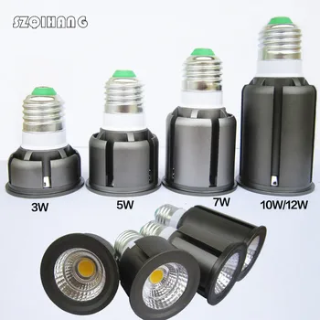 Ultra Luminos Estompat 5W 7W putere de 10W, 12W AC85~265V E27, E14, GU10 GU5.3 MR16 LED COB Becuri de lumina Reflectoarelor COB Lampă cu led-uri Becuri de Lumina