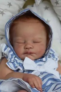 NPK 20inch Renăscut Realiste Baby Doll Pictat Deja Terminat August Dormit Baby Doll Pictura 3D cu Vene Vizibile