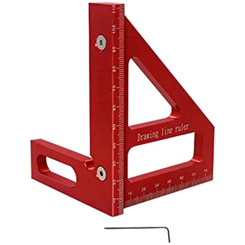 3D Multi-Unghi de Măsurare Conducător 45/90 Gradul de Aliaj de Aluminiu de Desen Linie Conducător de Înaltă Precizie Layout Instrument de Măsurare