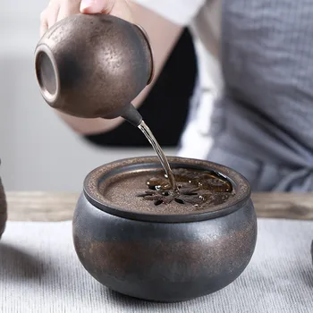 Creative Ceramice de Mari dimensiuni Ceainic Titularul Ceai de Spălare cu Gol Capac Portelan Japonez Retro Stil Kung Fu Ceremonia Ceaiului Accesorii