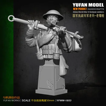 Yufan Model de Bust Rășină Soldat Inițial Creat Chinez de Război Anti-japonez Veterani YFWW-1855