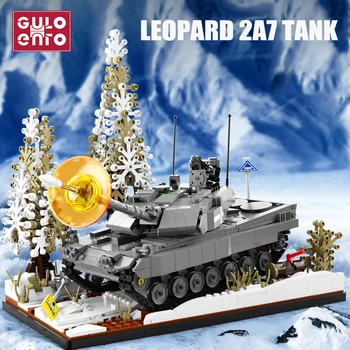 GULO GULO Leopard 2A7 Rezervor Militare Blocuri germană Kit de Asamblare Cărămizi Set Jucarii Copii DIY Cadouri de Craciun pentru Baieti Adulți