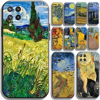 Retro Van Gogh Pictura in Ulei Pentru Samsung Galaxy A22 A22 5G Caz Telefon TPU Carcasa Funda Cazuri Moale Coajă de Silicon Lichid Înapoi