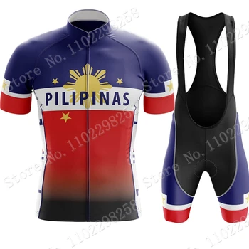 Filipine 2023 Ciclism Jersey Echipa Națională a Stabilit Pilipinas Îmbrăcăminte de Biciclete Rutier Tricouri Costum de Biciclete Salopete pantaloni Scurți MTB Ropa Maillot