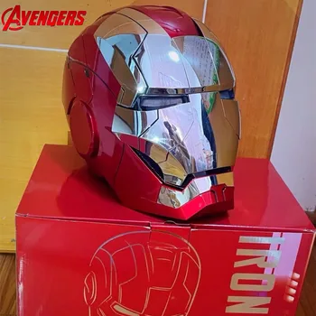 Marvel Iron Man Mk5 Casca Autoking 1/1 De La Distanță Și De Control Vocal Iron Man Automată Casca Masca Cu Led-Uri De Lumină Figura Pentru Baieti