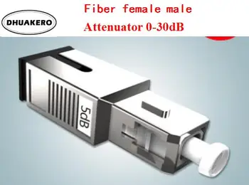 transport gratuit AB236 SC/UPC Fiber optic Atenuator de sex Masculin la feminin tip 0~30DB Opțional