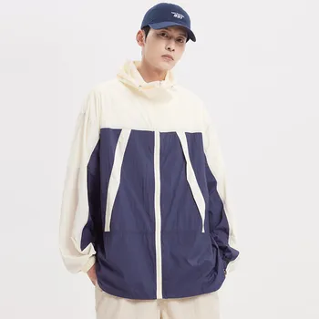 Jacheta Ropa Coreeană De Moda Bărbați Îmbrăcăminte Y2k Jachete Pentru Barbati Techwear Cu Gluga Haine 2023 Maneca Lunga Vară De Protecție Solară Subțire Topuri