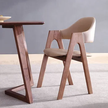 Din lemn masiv de petrecere a timpului liber acasă mese, scaune stil Nordic minimalist modern, scaune din lemn natural