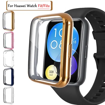 Cover Pentru Huawei Watch a se potrivi 2 Caz Smartwatch Accesorii Placate cu TPU Bara de protecție Toate-în Jurul valorii de Ecran Protector Pentru Huawei Watch se potrivesc Caz