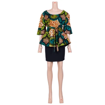 În Stoc African Print Ceara Tricoul pentru Femei Dashiki Femei Tricou de Vara Plus Dimensiune Casual Cămașă Nouă Toate-meci Topuri WY8604