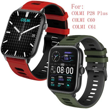 Curea Silicon moale Pentru COLMI P8 Plus Smart watch band Brățară Sport Pentru COLMI C60 C61 Smartwatch Încheietura mâinii Correa