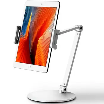 Desktop Aluminiu Tablet Stand Brațul Lung Rotație Mobil Suport Reglabil Leneș Tableta Mount Compatibil cu 4-13