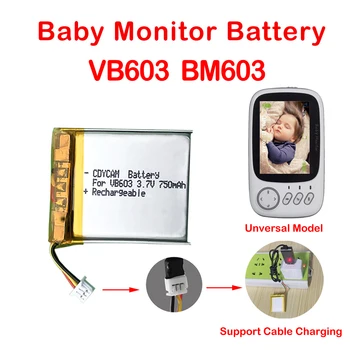 VB603 Video Baby Monitor Baterie, BM603 VB603 Baterie 3.7 V 750mAh de Înlocuire a Bateriei pentru Copii Dadaca Radio Bebe Monitor BM603