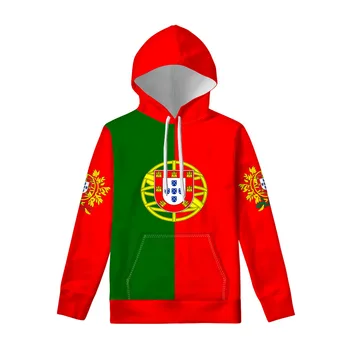 Portugalia Fermoar Hanorac Personalizat Gratuit Numărul De Numele Prt Tricoul Națiune Pavilion Pt Republica Portugheză Țară Colegiul Haine Casual