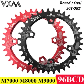 VXM 96BCD Rotund Oval Foaia MTB Biciclete de Munte Îngust Larg Foaia 30T 32T 34T 36T 38T Biciclete Angrenajul Dinților Placă de Piese