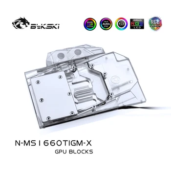 Bykski Apă Bloc Folosi pentru MSI GeForce GTX 1660 Ti Jocuri X 6G / GTX 1660 ARMURA OC/ Plin de Acoperire de Cupru Radiator Bloc/ RGB Lumina