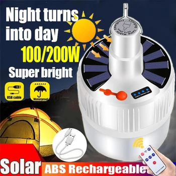 LED-uri Lumina Solara LED-uri Bec de Lanternă Reîncărcabilă Lanterna led-uri Lampă Portabilă de Camping Lumină de Lucru Lumină Cortul Lampa cu Baterii