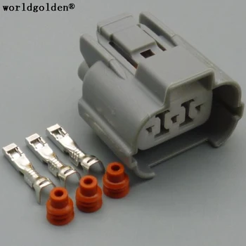 Worldgolden 3 Pin 2.2 mm mod de Automobile Conector Impermeabil Faruri Nivelare Dispozitiv Plug 6189-0130 Pentru Honda B-Serie