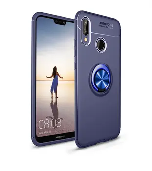 Huawei P Inteligente 2019 OALĂ LX1 Caz Magnetice Masina Inel Titular Silicon TPU Moale Capacul din Spate Caz de Telefon pentru Huawei PSmart 2019 OALĂ LX3