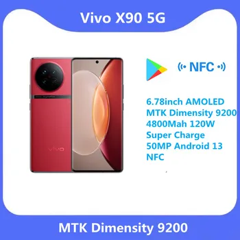 Oficial Original Nou VIVO X90 5G Telefon Mobil 6.78 inch AMOLED MTK Dimensity 9200 4800Mah 120W Super Charge 50MP Android 13 NFC