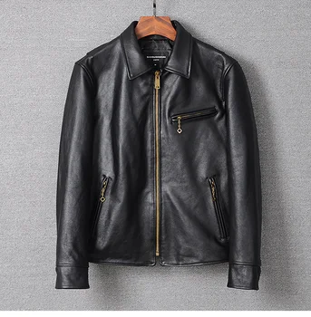 de lux 2023 înaltă calitate de brand real nou Rider Bovine ascunde haina.motocicleta neagra slim originale jacheta.Couro naturale Bărbați portofele