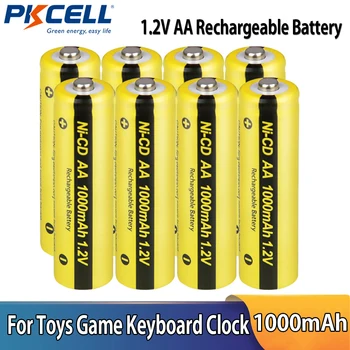PKCELL de Înaltă Calitate 1000mAh AA Acumulator 1.2 V NICD AA Baterii Industriale Butonul de Sus pentru Lanterna aparat de Fotografiat de Jucărie Mouse-ul