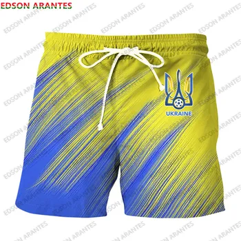 Personalizat Ucraina Pavilion pentru bărbați Shorts pentru Bărbați DIY Personalitate Text de Imprimare 3D Plaja Hawiian Casual pantaloni Scurți pentru Sport Antrenament Acasă Funcționare Atletic