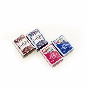 1 Set Mini 1:12 casă de Păpuși, Miniaturi de Poker Joc pentru BJD Kurhn Cărți de Poker Papusa Accesorii