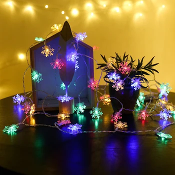 Crăciun Lumini Șir ,1BUC Fulg de nea Șir de Lumini Snowflaker DIY Ghirlanda Șir de Lumini de Craciun cu LED-uri Lumini de Basm