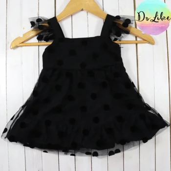 Negru rafinat new sosire fetita rochii de printesa cel mai bun de vânzare de îmbrăcăminte fără mâneci pentru 4-12 ani