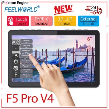 FEELWORLD F5 Pro V4 6 Inch Touch Ecran aparat Foto DSLR Domeniul Monitor cu IPS 1920x1080 3D LUT 4K HDMI F970 Extern Kit de 5V de Tip c