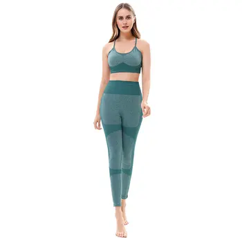 Femei Yoga Seturi Fără Sudură De Sport Costume De Piersici Hip Fitness Pantaloni De Antrenament Sutien Jambiere Talie Mare Sport Elastice Push-Up Dresuri