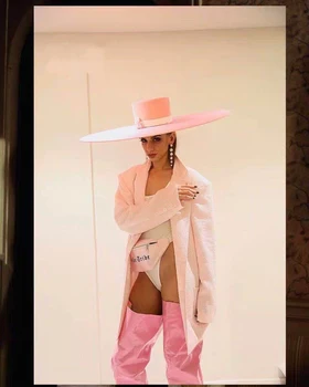 Personalizate de culoare roz pălărie de fetru sport personalizate sexy costum de cizme set GOGO bar costum