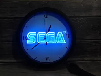 0h054 Sega App Rgb 5050 Led-uri Lumina de Neon Semne Ceas de Perete