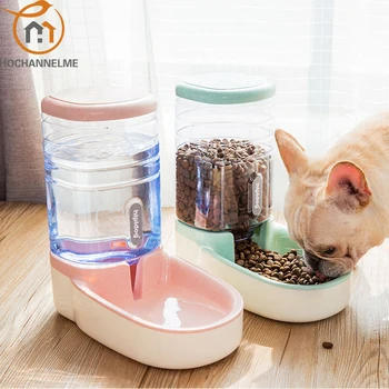 3.8 L Câine alimentatoare Automate sticla de apa de plastic pentru pisici castron alimentare și de băut câine dozator de apa pentru pisici hrănire boluri