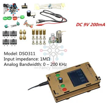 DSO311 DC 9V 200mA Mini DIY Kit Osciloscop Digital 1MSPS 2.4 