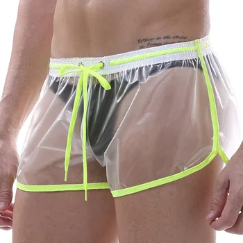 Noua Moda Barbati Transparent boxeri de Mari Dimensiuni Vrac Costume de baie Vacanță Beachwear Văd prin slip costum de Baie