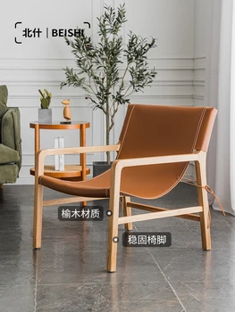 Fierbinte de vânzare de afaceri de uz casnic designer singur fotoliu retro de lux șa din piele de agrement scaun living simplu fotoliu