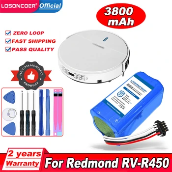 LOSONCOER 3800mAh Baterie Pentru Redmond RV-R450 RV R450 Robot Aspirator Accesorii Baterie