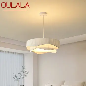 OULALA Moderne Pandantiv Candelabru Lumina LED Creativitatea Epocă Pliuri Alb Lampă de Agățat Pentru Casa Sufragerie Dormitor