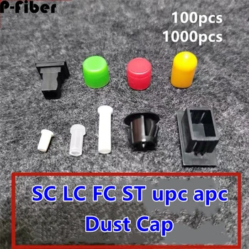 100buc 1000pcs SC/FC/ST praf plug-in pentru fibră optică cutia de borne capac de praf LC praf capac pentru fibre jumper flanșă de cuplaj de adaptor
