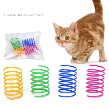 4 Pisica Slinky Jucării Din Plastic De Culoare Bobina Bobina Bobina Durabil Jucarii Interactive Jucarii Pentru Animale De Companie Jucării Pisica Viață Pentru Animale De Companie Jucării Pentru Animale De Companie