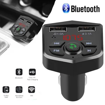 Transmițător Fm Bluetooth Pentru Masina Usb C Handsfree Wireless Muzica De Pe Mp3 Player Bluetooth Emițătoare Dual Usb Încărcător De Dropshipping