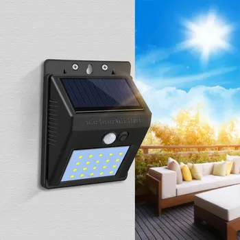 20-80 Solare LED Putere Strada Lumina Senzor de Mișcare Solara LED Exterior Impermeabil Decoratiuni de Gradina Iluminat Calea Lampă de Perete