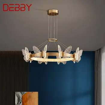 DEBBY Cupru Candelabru Fluture de Lux LED 3 Culori Perdeaua de Lumină Special Creativ Decorativ Pentru Living Sala de Mese